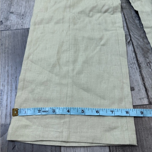 Reformation Paros Linen High Rise Cropped Pants in Oatmeal 6 Minimalist Women’s - Picture 8 of 12